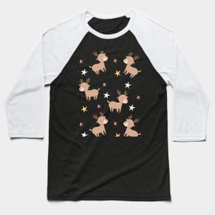 Reindeer Pattern Baseball T-Shirt